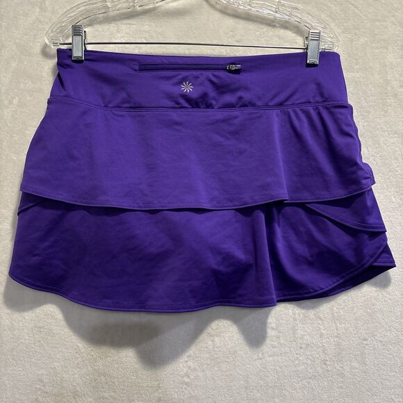 Athleta Tiered Swagger Skort Tennis Running Pickleball Golf Purple Womens Medium - Picture 2 of 10